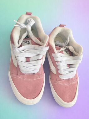 Vans Pink and White Suede Skate Shoes Brand New 10.5